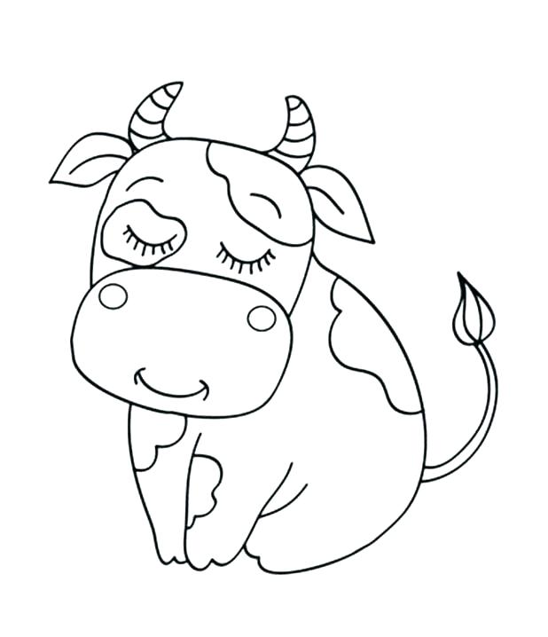Baby Cow Coloring Pages Impair.co 618x718 Baby Cow Coloring Pages Impair.co