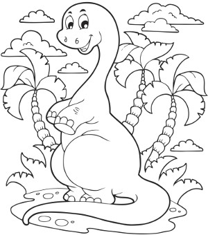 Cute Dinosaur Coloring Pages 300x340 Cute Dinosaur Coloring Pages