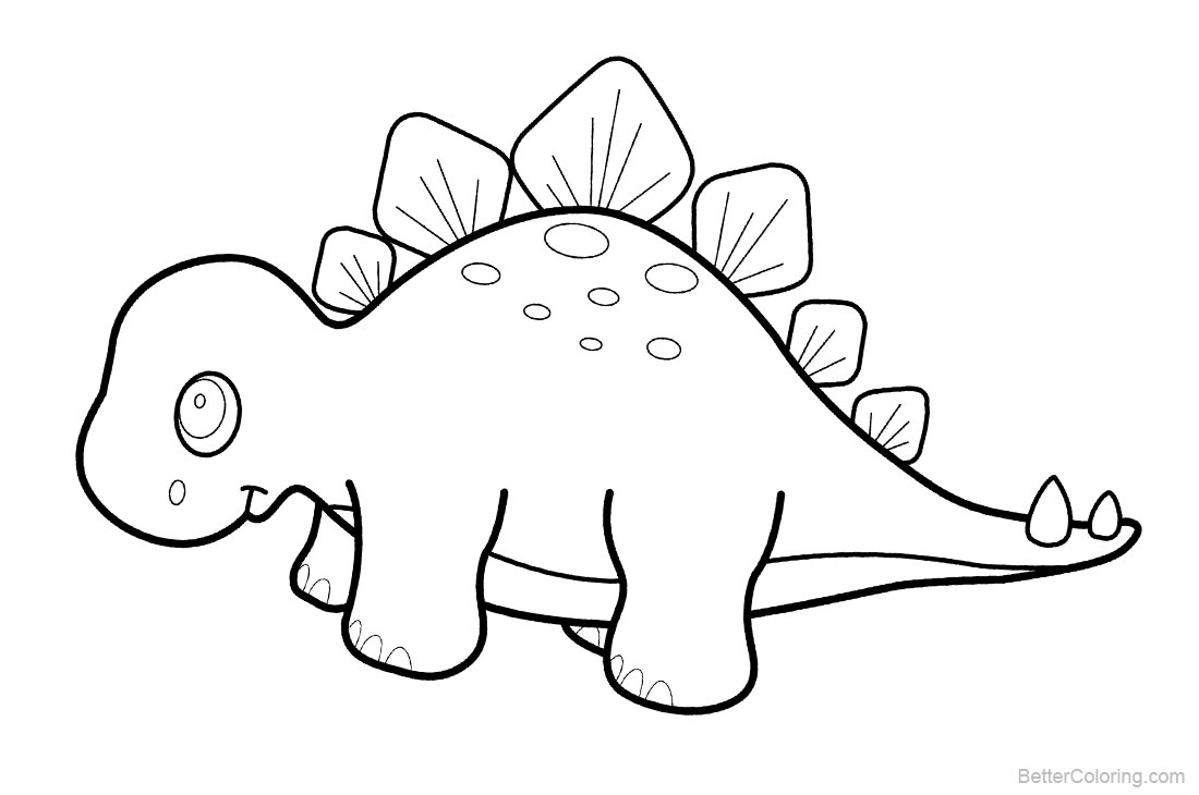 Cute Dinosaur Coloring Pages For Kids at GetColorings.com | Free ...