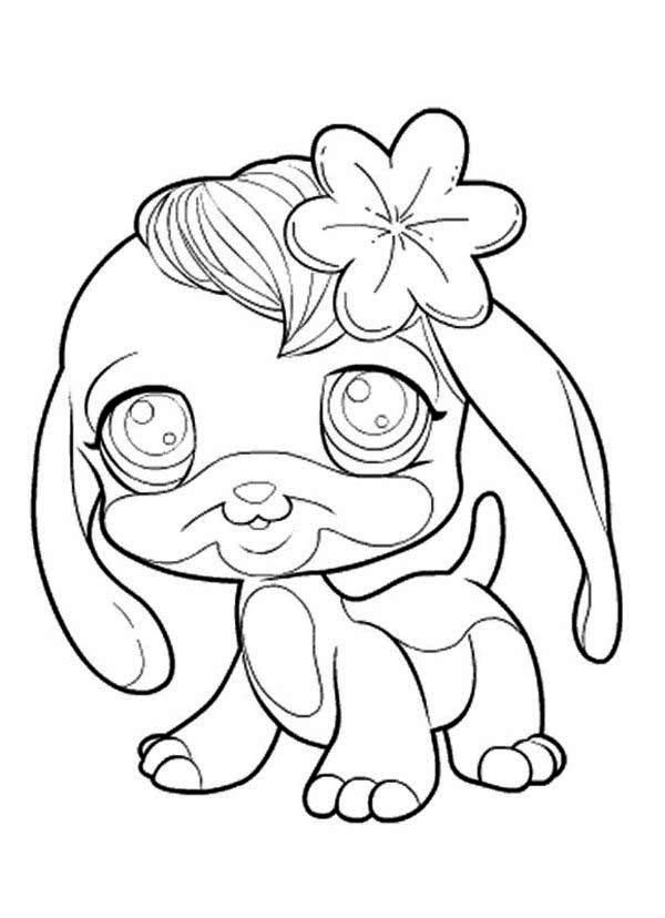 Little Pet Shop Little Dog Wearing Crown Coloring Pages Batch 600x828 Little Pet Shop Little Dog Wearing Crown Coloring Pages Batch