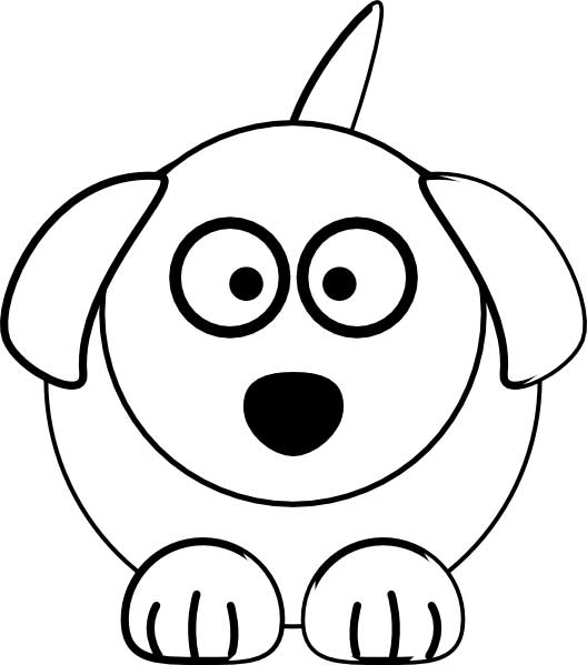 Cute Dog Coloring Page For Kids 528x599 Cute Dog Coloring Page For Kids