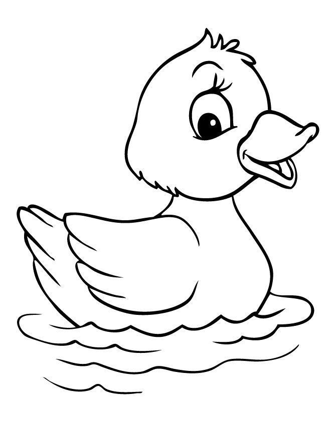 670x867 Cute Baby Duck Coloring Page Patos, Molde Y Dibujo