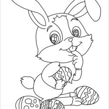 Cute Easter Bunny Coloring Pages 220x220 Cute Easter Bunny Coloring Pages