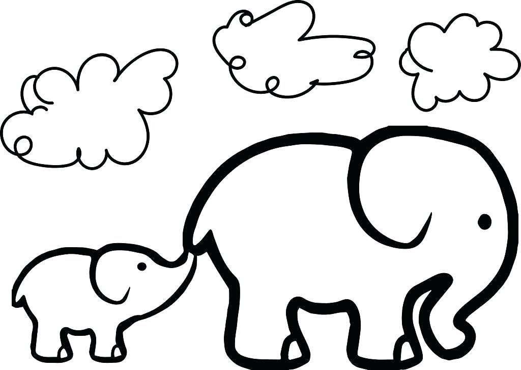 1024x726 Elephant To Color Elephant Cute Baby Elephant Coloring Pages