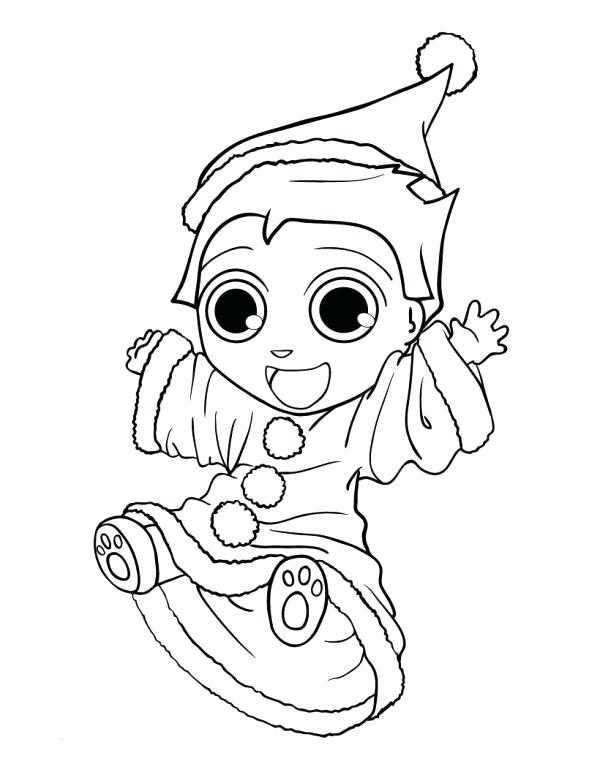 600x775 Elf Stocking Coloring Page Cute Elf Coloring Pages Printable