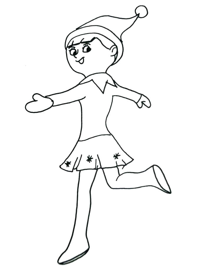 736x920 Christmas Elf Coloring Pages
