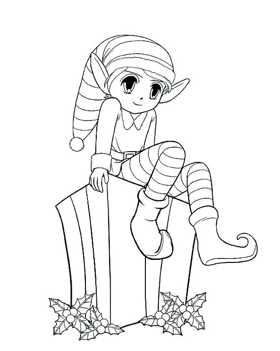 570x713 Cute Elf Coloring Pages Fluffysavages.club