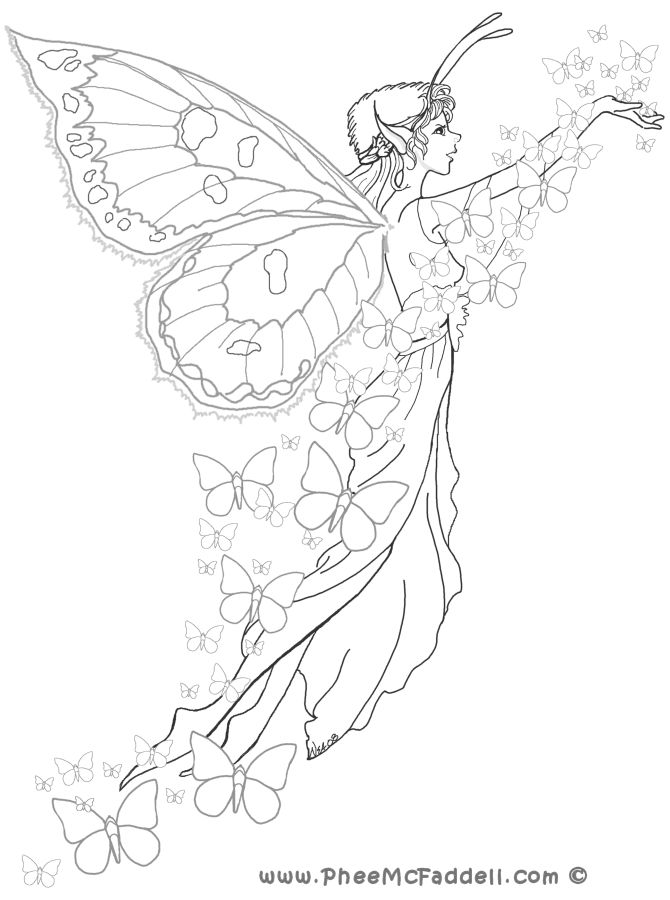 670x900 Pretty Fairy Coloring Pages