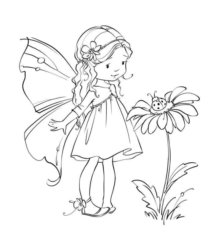 Cute Fairy Coloring Pages at GetColorings.com | Free printable ...