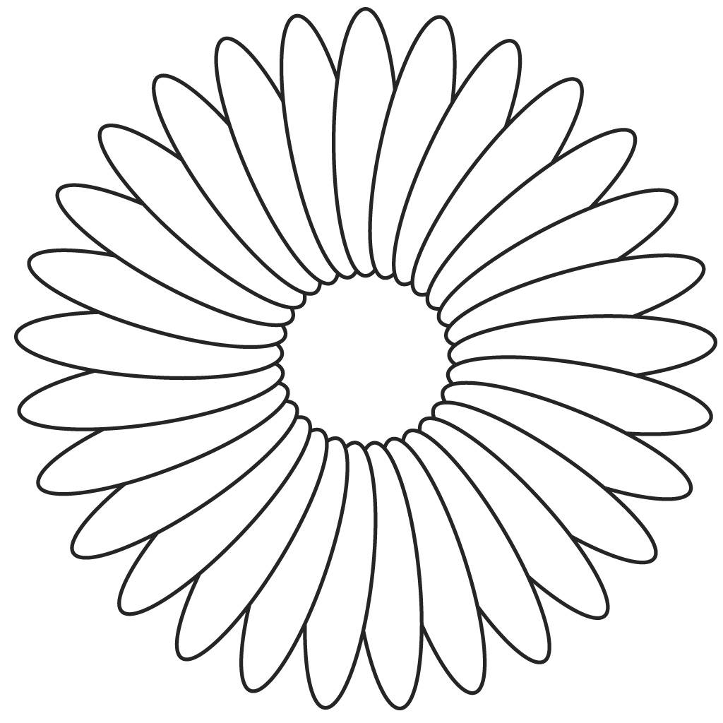 Flower Coloring Pages 1024x1024 Flower Coloring Pages