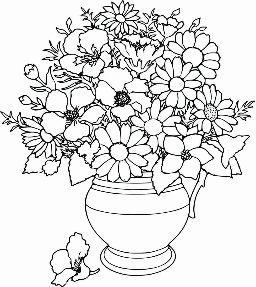 Cute Flower Coloring Pages at GetColorings.com | Free printable ...