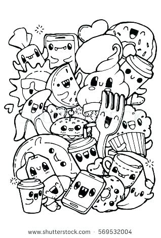 Cute Food Coloring Pages Cute Food With Faces Coloring Pages 318x470 Cute Food Coloring Pages Cute Food With Faces Coloring Pages