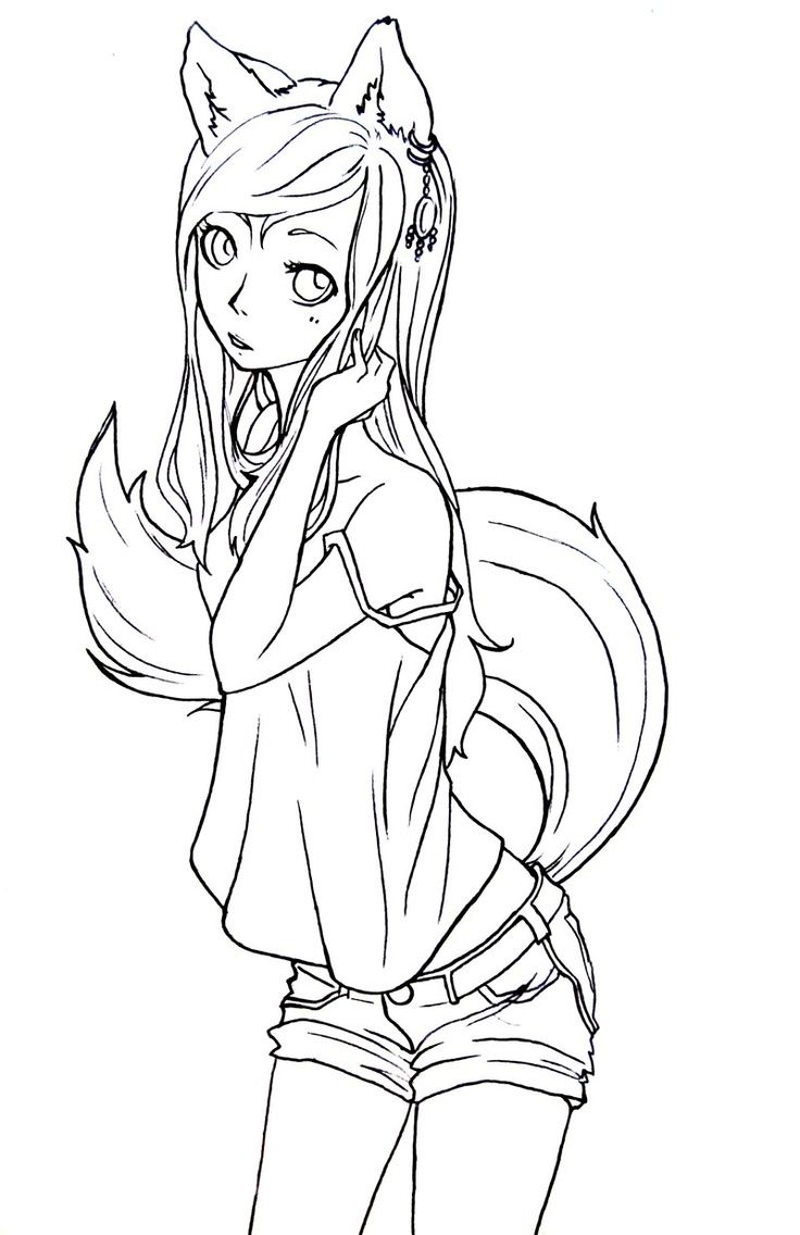 Cute Anime Coloring Pages 736x1136 Cute Anime Coloring Pages