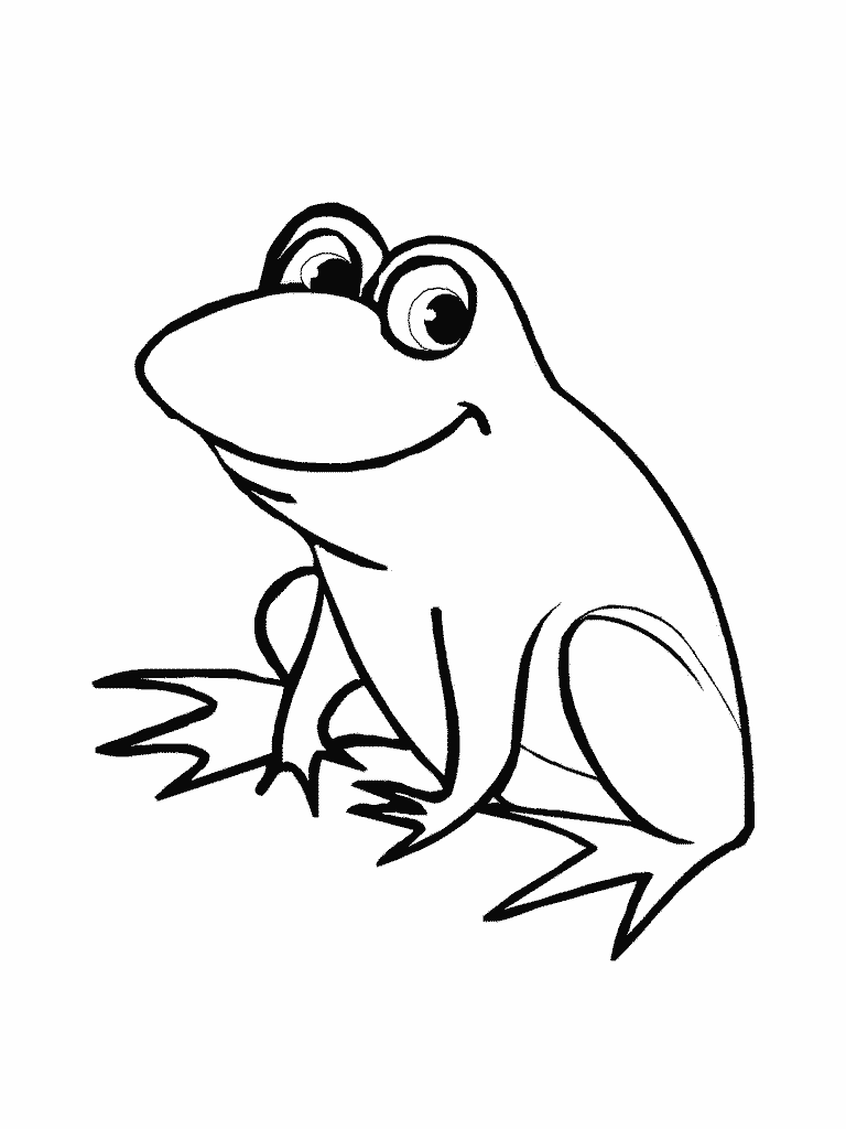 768x1024 Cute Frog Coloring Pages