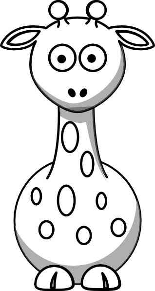 318x597 Cute Giraffe Coloring Page For Kids