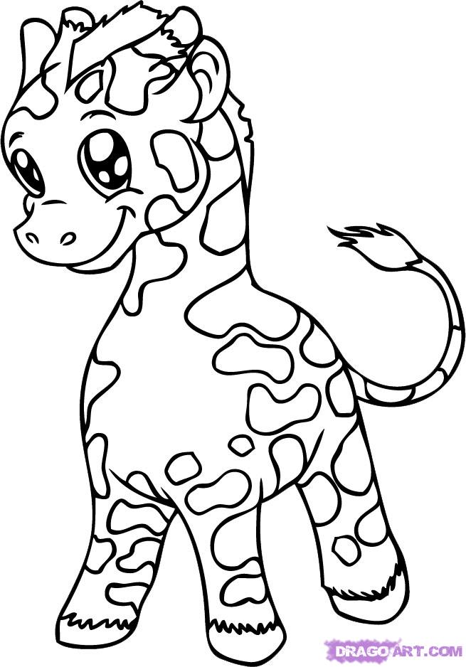 655x938 Cute Giraffe Coloring Pages