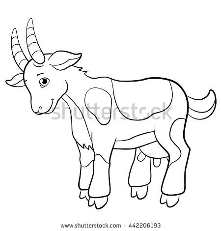 450x470 Goat Coloring Pages Cute Goat Coloring Pages Coloring In Good Top