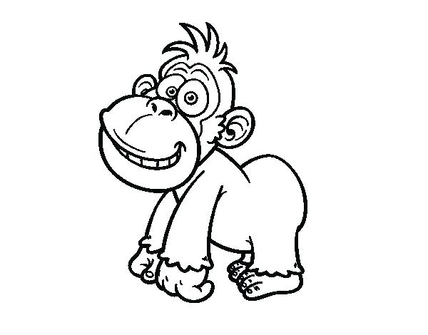 600x470 Gorilla Coloring Page Gorilla Face Coloring Pages