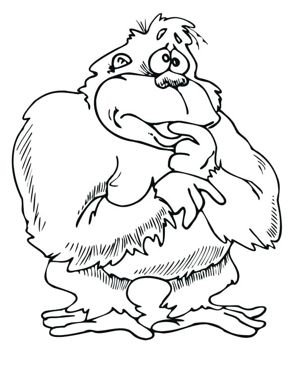 600x776 Gorilla Coloring Pages Gorilla Coloring Pages Gorilla Monkey