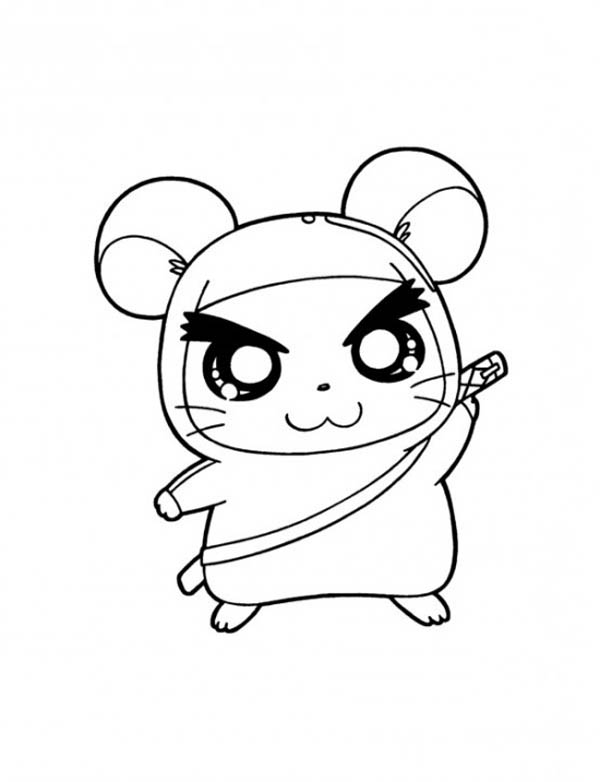 Hamtaro In Guinea Pig Coloring Page Color Luna 600x782 Hamtaro In Guinea Pig Coloring Page Color Luna