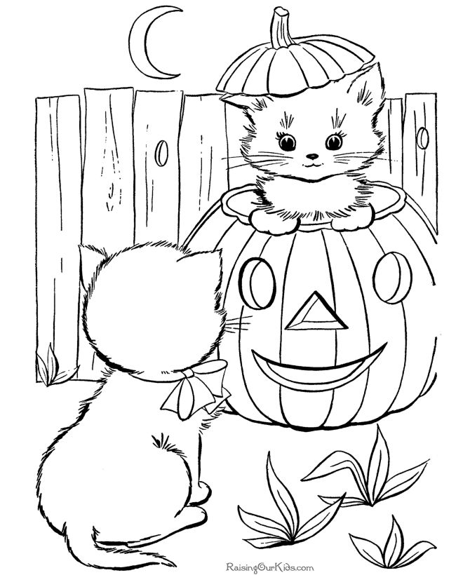 Cute Halloween Coloring Pages