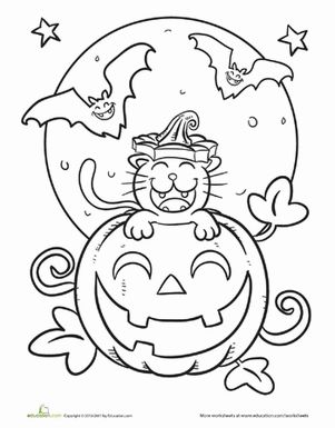 301x385 Halloween Cat Coloring Page Halloween Scene, Scary And Kitty