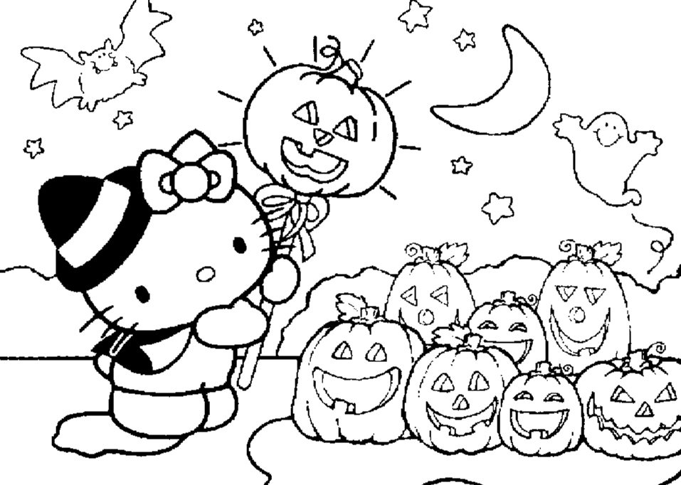 957x682 Cute Halloween Pictures To Color Trend Cute Halloween Coloring