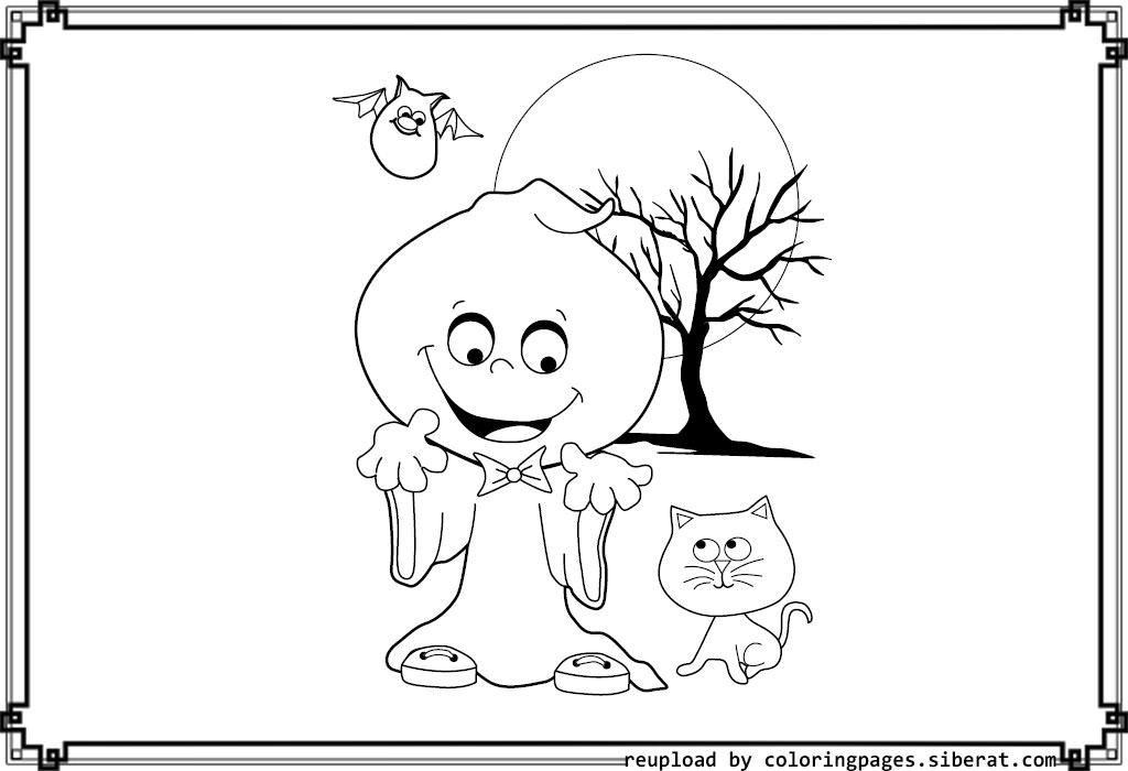 1024x700 Cute Halloween Coloring Pages