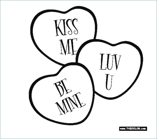 640x568 Cute Little Girl And Valentine Heart Coloring Page