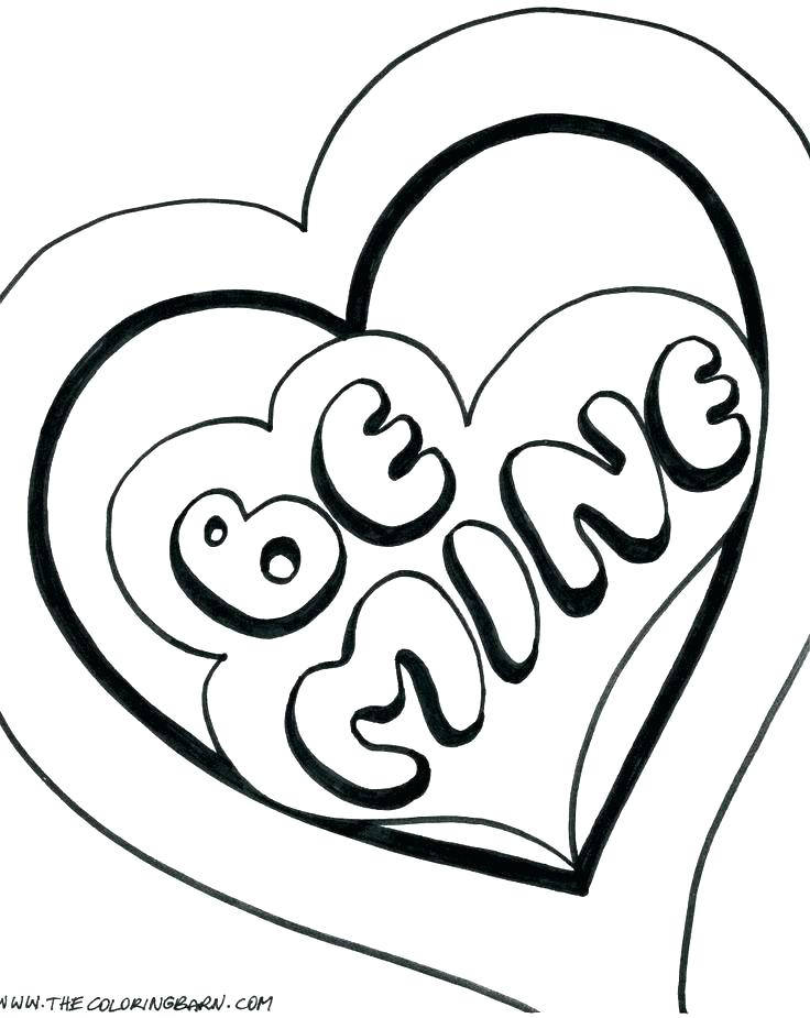 736x925 Heart Coloring Pages To Print Out Valentine Coloring Pages Heart