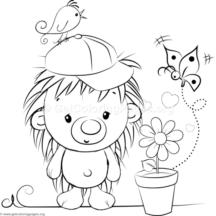 700x700 Cute Hedgehog 11 Coloring Pages