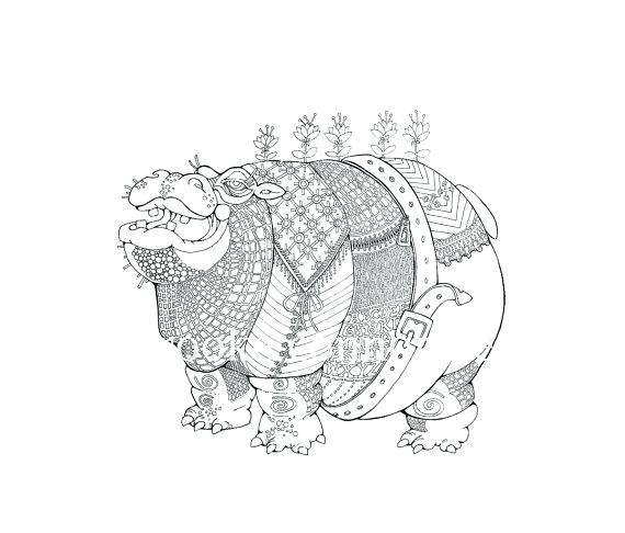 Hippo Coloring Page Baby Hippo Coloring Pages Mother Hippo And Her 570x486 Hippo Coloring Page Baby Hippo Coloring Pages Mother Hippo And Her