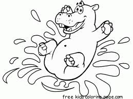 Printable Animal Little Happy Hippo Coloring Pages For Kidsfree 259x194 Printable Animal Little Happy Hippo Coloring Pages For Kidsfree