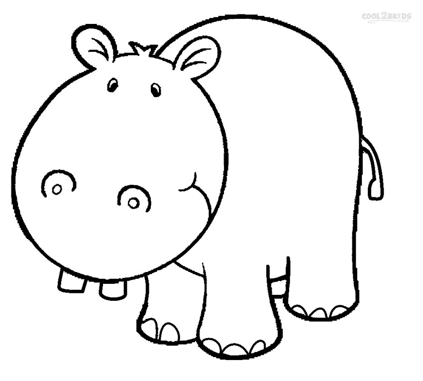 Cute Baby Hippo Coloring Pages 850x765 Cute Baby Hippo Coloring Pages