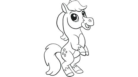 480x270 Cute Horse Coloring Pages Cute Horse Coloring Pages For Kids Cute