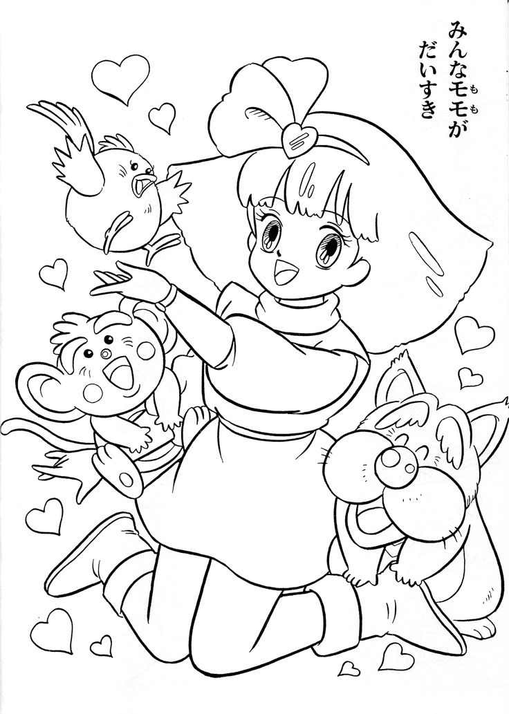 Cute Japanese Coloring Pages