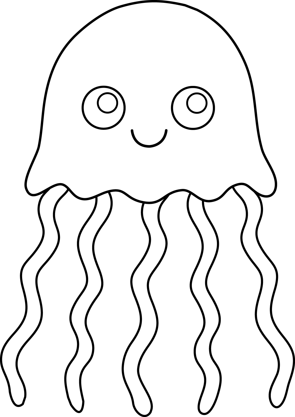 1024x1446 Cute Jellyfish Coloring Pages 5643