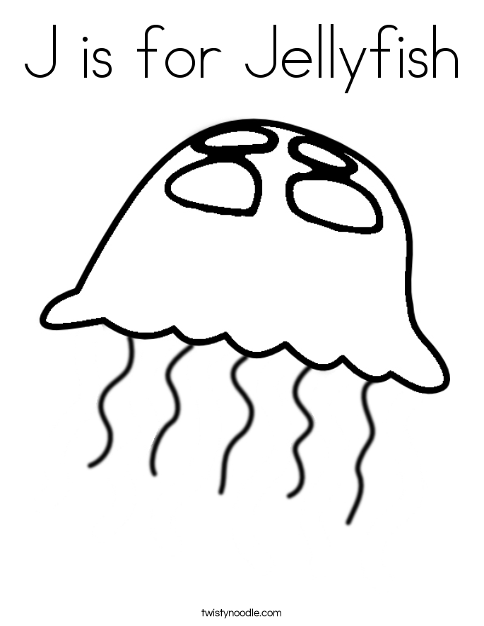 685x886 J Is For Jellyfish Coloring Page