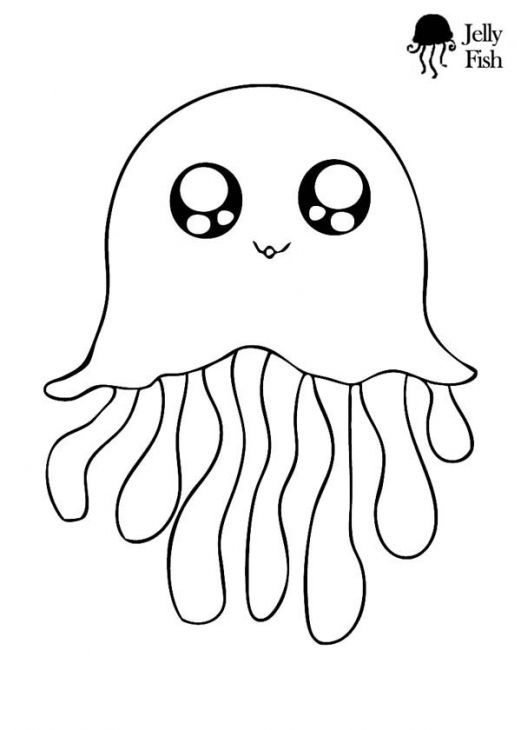 521x730 This Is The Cutest Jellyfish Coloring Page Ever! Kids Will Love