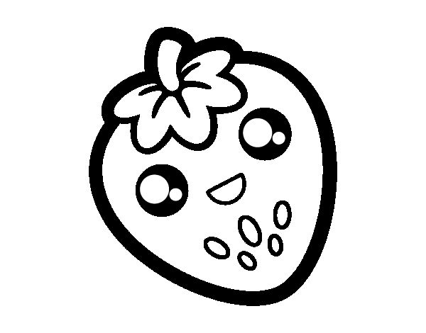 Kawaii Coloring Pages Strawberry 600x470 Kawaii Coloring Pages Strawberry