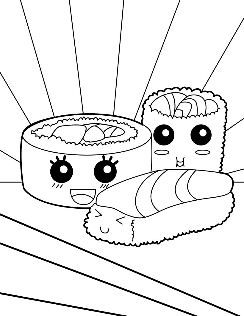 820x1060 Awesome Kawaii Coloring Pages Coloringsuite