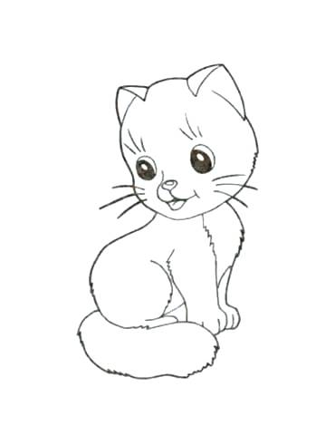 370x480 Kitten Coloring Sheets Kitten Coloring Pages Cute Kitten Colouring