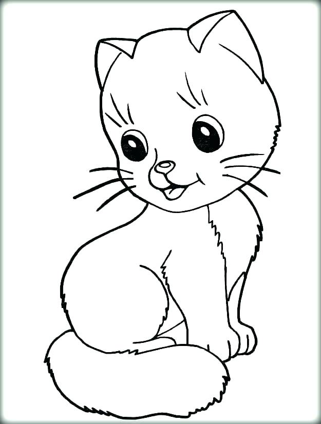 625x826 Cute Kitten Coloring Pages