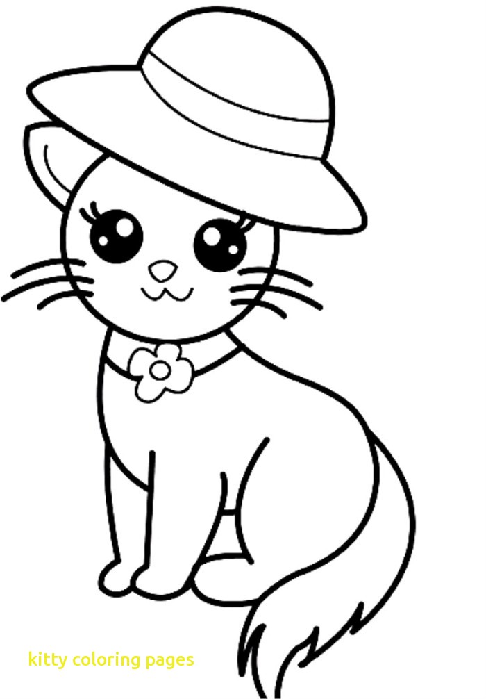 700x1006 Kitty Coloring Pages With New Cute Kitty Coloring Pages Best