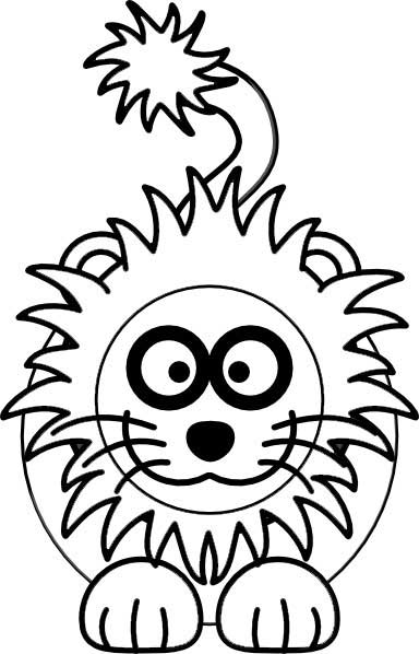 Cute Lion Coloring Page For Kids 384x598 Cute Lion Coloring Page For Kids