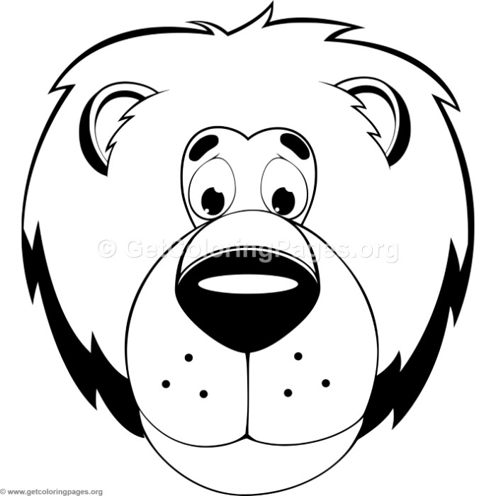 Cute Lion Head Coloring Pages 700x700 Cute Lion Head Coloring Pages