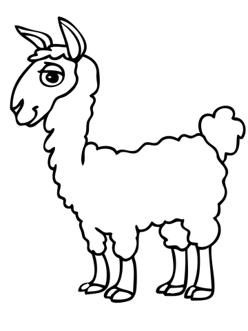 360x480 Alpaca Coloring Pages Cute Alpaca Coloring Page Free Printable