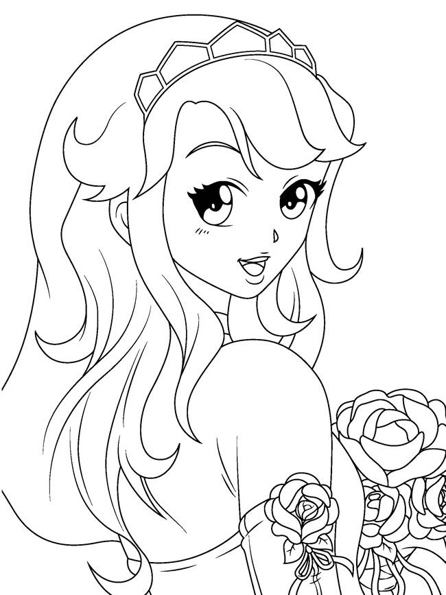 Cute Anime Girls Coloring Pages Manga Coloring Pages Coloring 650x867 Cute Anime Girls Coloring Pages Manga Coloring Pages Coloring