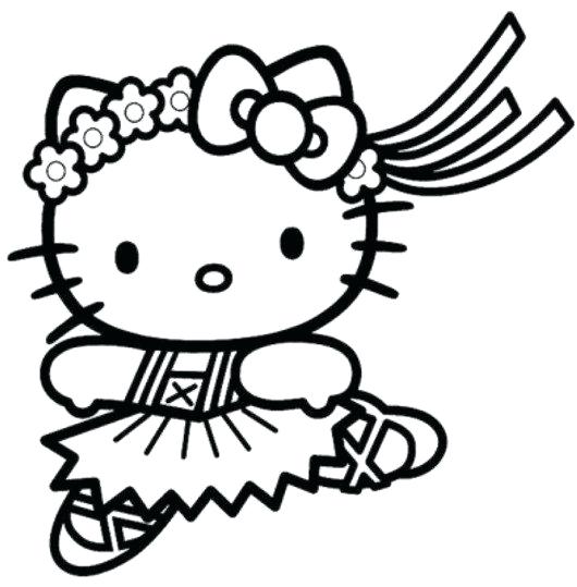 Cute Mermaid Coloring Pages Hello Kitty Cute Ballerina Coloring 530x539 Cute Mermaid Coloring Pages Hello Kitty Cute Ballerina Coloring