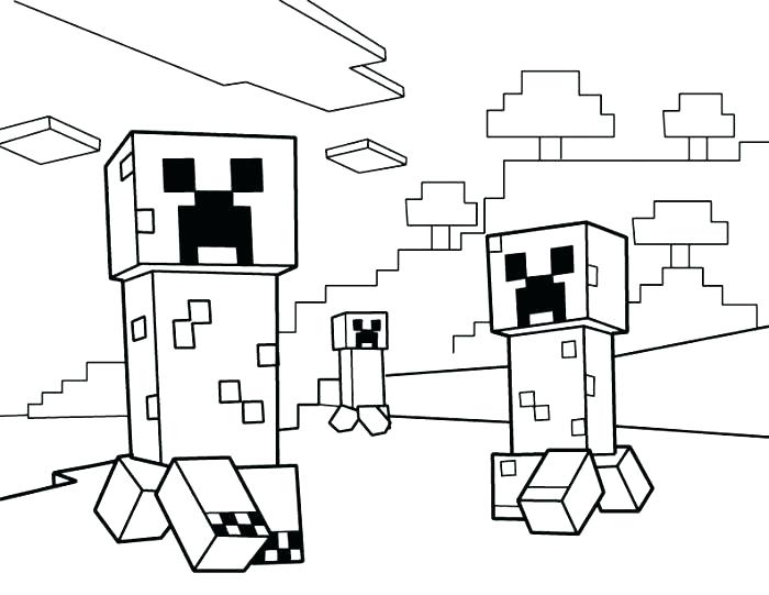 700x541 Minecraft Coloring Pages For Kids Printable And Cabin Cake